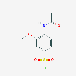 molecular formula C9H10ClNO4S B3267783 4-acetaMido-3-Methoxybenzene-1-sulfonyl chloride CAS No. 46713-94-4