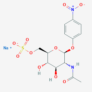 Sodium;[(2R,3S,4R,5R,6S)-5-acetamido-3,4-dihydroxy-6-(4-nitrophenoxy)oxan-2-yl]methyl sulfate