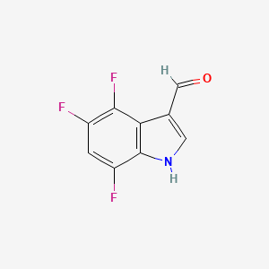 molecular formula C9H4F3NO B3267819 4,5,7-trifluoro-1H-indole-3-carbaldehyde CAS No. 467457-04-1