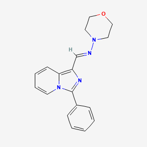 Morpholino-[(3-phenylimidazo[1,5-a]pyridin-1-yl)methylene]amine
