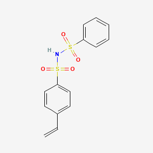 molecular formula C14H13NO4S2 B3267884 Benzenesulfonamide, 4-ethenyl-N-(phenylsulfonyl)- CAS No. 47121-58-4