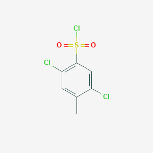 molecular formula C7H5Cl3O2S B3267944 2,5-Dichloro-4-methylbenzenesulfonyl chloride CAS No. 473477-22-4