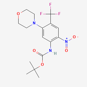 molecular formula C16H20F3N3O5 B3267947 tert-Butyl (5-morpholino-2-nitro-4-(trifluoromethyl)phenyl)carbamate CAS No. 473537-43-8