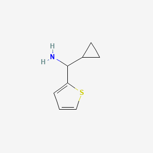 molecular formula C8H11NS B3267974 1-Cyclopropyl-1-thien-2-ylmethanamine CAS No. 473732-80-8