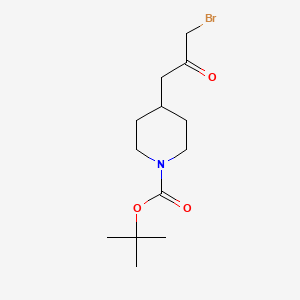 molecular formula C13H22BrNO3 B3267986 Tert-butyl 4-(3-bromo-2-oxopropyl)piperidine-1-carboxylate CAS No. 473795-43-6