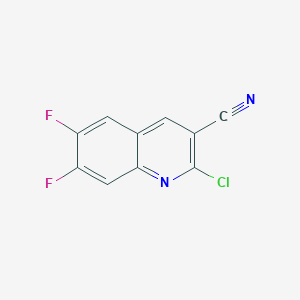 molecular formula C10H3ClF2N2 B3268080 2-Chloro-6,7-difluoroquinoline-3-carbonitrile CAS No. 475106-44-6