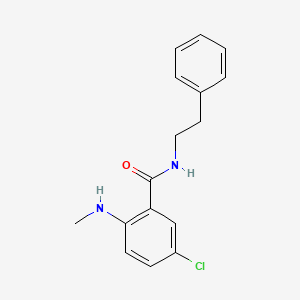 molecular formula C16H17ClN2O B3268674 5-Chloro-2-methylamino-N-phenethylbenzamide CAS No. 4927-80-4
