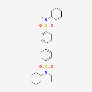 molecular formula C28H40N2O4S2 B3268731 N4,N4'-dicyclohexyl-N4,N4'-diethyl-[1,1'-biphenyl]-4,4'-disulfonamide CAS No. 496014-91-6