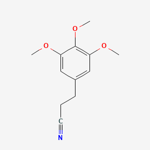 molecular formula C12H15NO3 B3268748 3-(3,4,5-TRIMETHOXYPHENYL)PROPANENITRILE CAS No. 49621-50-3