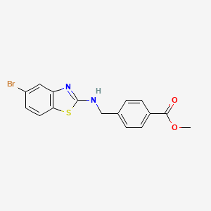 molecular formula C16H13BrN2O2S B3269112 Methyl 4-(((5-bromobenzo[d]thiazol-2-yl)amino)methyl)benzoate CAS No. 503039-96-1