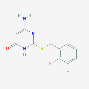 molecular formula C11H9F2N3OS B3269119 6-Amino-2-[[(2,3-difluorophenyl)methyl]thio]-4-pyrimidinol CAS No. 503271-69-0