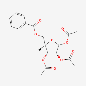 molecular formula C19H22O9 B3269152 1,2,3-Tri-O-acetyl-5-O-benzoyl-4-C-methyl-D-ribofuranose CAS No. 503543-44-0