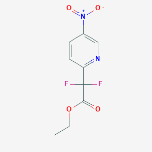 molecular formula C9H8F2N2O4 B3269170 2-Pyridineacetic acid, alpha,alpha-difluoro-5-nitro-, ethyl ester CAS No. 503627-71-2
