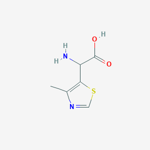 molecular formula C6H8N2O2S B3269181 2-Amino-2-(4-methyl-1,3-thiazol-5-yl)acetic acid CAS No. 50382-43-9