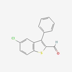 molecular formula C15H9ClOS B3269200 5-Chloro-3-phenylbenzo[b]thiophene-2-carbaldehyde CAS No. 50451-81-5