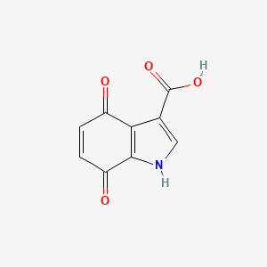 molecular formula C9H5NO4 B3269211 4,7-Dioxo-4,7-dihydro-1H-indole-3-carboxylic acid CAS No. 50469-21-1