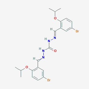 molecular formula C21H24Br2N4O3 B326937 N'',N'''-bis(5-bromo-2-isopropoxybenzylidene)carbonohydrazide 