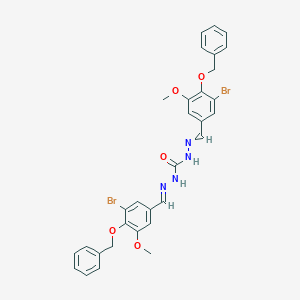 molecular formula C31H28Br2N4O5 B326940 N'',N'''-bis[4-(benzyloxy)-3-bromo-5-methoxybenzylidene]carbonohydrazide 