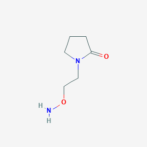 molecular formula C6H12N2O2 B3269513 1-[2-(Aminooxy)ethyl]pyrrolidin-2-one CAS No. 511531-60-5