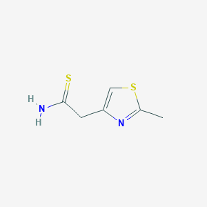 molecular formula C6H8N2S2 B3269641 2-(2-Methyl-1,3-thiazol-4-yl)ethanethioamide CAS No. 51451-57-1