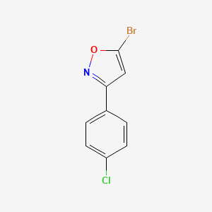 molecular formula C9H5BrClNO B3269804 5-Bromo-3-(4-chlorophenyl)isoxazole CAS No. 51725-92-9