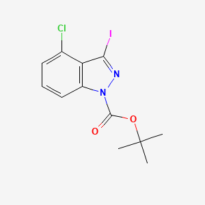 molecular formula C12H12ClIN2O2 B3269925 1H-Indazole-1-carboxylic acid, 4-chloro-3-iodo-, 1,1-dimethylethyl ester CAS No. 518990-30-2