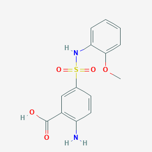 molecular formula C14H14N2O5S B3269964 2-amino-5-[(2-methoxyphenyl)sulfamoyl]benzoic Acid CAS No. 519153-00-5