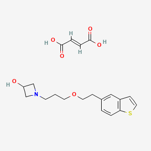 3-Azetidinol, 1-[3-(2-benzo[b]thien-5-ylethoxy)propyl]-, (2E)-2-butenedioate (1:1) (salt)