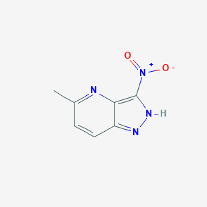 molecular formula C7H6N4O2 B3270046 5-Methyl-3-nitro-1H-pyrazolo[4,3-b]pyridine CAS No. 52090-80-9