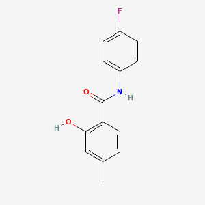 molecular formula C14H12FNO2 B3270065 N-(4-fluorophenyl)-2-hydroxy-4-methylbenzamide CAS No. 521272-14-0