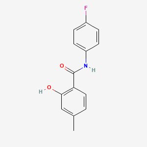 B3270065 Benzamide, N-(4-fluorophenyl)-2-hydroxy-4-methyl- CAS No. 521272-14-0