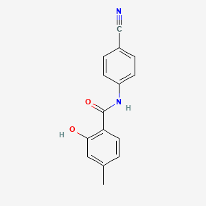 molecular formula C15H12N2O2 B3270071 N-(4-cyanophenyl)-2-hydroxy-4-methylbenzamide CAS No. 521272-20-8