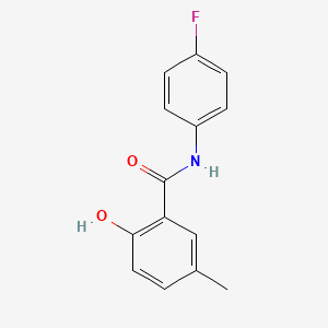 molecular formula C14H12FNO2 B3270078 N-(4-Fluorophenyl)-2-hydroxy-5-methylbenzamide CAS No. 521272-36-6