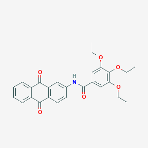molecular formula C27H25NO6 B327046 N-(9,10-dioxoanthracen-2-yl)-3,4,5-triethoxybenzamide CAS No. 6244-80-0