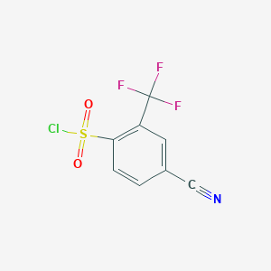 molecular formula C8H3ClF3NO2S B032706 4-Cyano-2-(trifluoromethyl)benzenesulfonyl chloride CAS No. 1016701-95-3