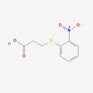 molecular formula C9H9NO4S B3270670 3-(2-Nitrophenyl)sulfanylpropanoic acid CAS No. 5324-52-7