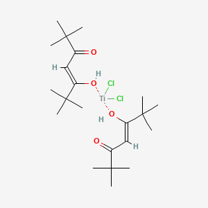 molecular formula C22H40Cl2O4Ti B3270711 (4E)-5-Hydroxy-2,2,6,6-tetramethylhept-4-en-3-one--dichlorotitanium (2/1) CAS No. 53293-32-6
