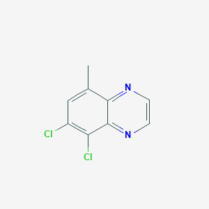 molecular formula C9H6Cl2N2 B3270712 5,6-Dichloro-8-methylquinoxaline CAS No. 532935-00-5