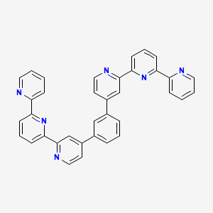 molecular formula C36H24N6 B3271003 2-pyridin-2-yl-6-[4-[3-[2-(6-pyridin-2-ylpyridin-2-yl)pyridin-4-yl]phenyl]pyridin-2-yl]pyridine CAS No. 538360-77-9