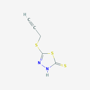 molecular formula C5H4N2S3 B3271052 5-(Prop-2-ynylthio)-1,3,4-thiadiazole-2-thiol CAS No. 53918-17-5