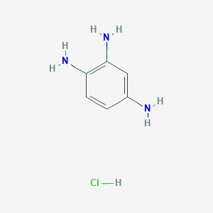 molecular formula C6H10ClN3 B3271060 1,2,4-Benzenetriamine, hydrochloride (1:3) CAS No. 5393-58-8