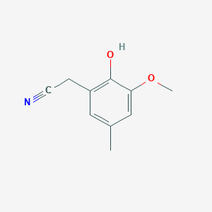 molecular formula C10H11NO2 B3271170 2-(2-Hydroxy-3-methoxy-5-methylphenyl)acetonitrile CAS No. 54208-60-5