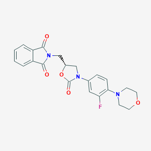 molecular formula C22H20FN3O5 B032714 2-[[(5R)-3-[3-氟-4-(4-吗啉基)苯基]-2-氧代-5-噁唑烷基]甲基]-1H-异吲哚-1,3(2H)-二酮 CAS No. 947736-16-5