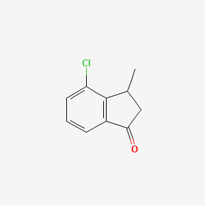molecular formula C10H9ClO B3271409 4-Chloro-3-methyl-2,3-dihydro-1H-inden-1-one CAS No. 54795-06-1