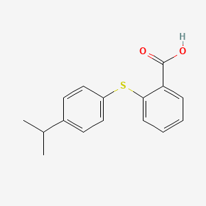 molecular formula C16H16O2S B3271472 2-(4-Isopropylphenylthio)benzoic acid CAS No. 5495-75-0