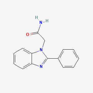 molecular formula C15H13N3O B3271489 2-(2-phenyl-1H-benzo[d]imidazol-1-yl)acetamide CAS No. 54980-93-7