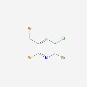 molecular formula C6H3Br3ClN B3271706 2,6-Dibromo-3-(bromomethyl)-5-chloropyridine CAS No. 55304-79-5