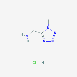 molecular formula C3H8ClN5 B3271788 (1-methyl-1H-1,2,3,4-tetrazol-5-yl)methanamine hydrochloride CAS No. 55446-85-0
