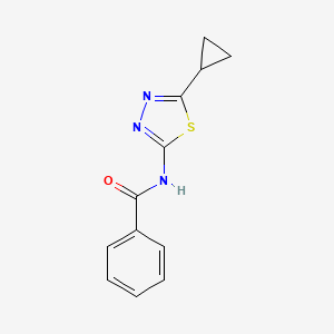 molecular formula C12H11N3OS B3271895 N-(5-cyclopropyl-1,3,4-thiadiazol-2-yl)benzamide CAS No. 556042-48-9