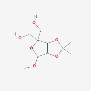 B3271957 Methyl 4-C-Hydroxymethyl-2,3-O-isopropylidene-b-D-ribofuranoside CAS No. 55797-67-6